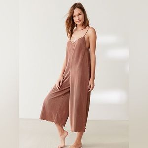 Out from Under Pleated Boho Jumpsuit Small